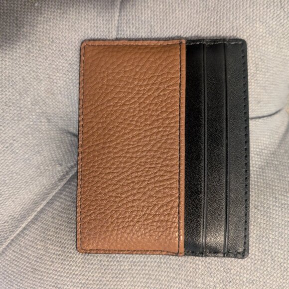 Michael Kors Pebbled Leather Two-Tone Card Holder Wallet - Picture 3 of 3